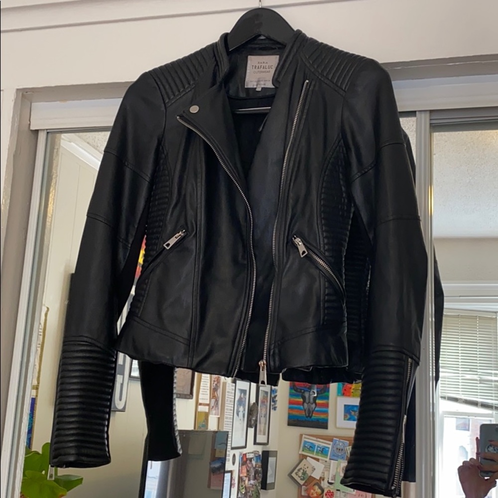 Zara faux leather jacket